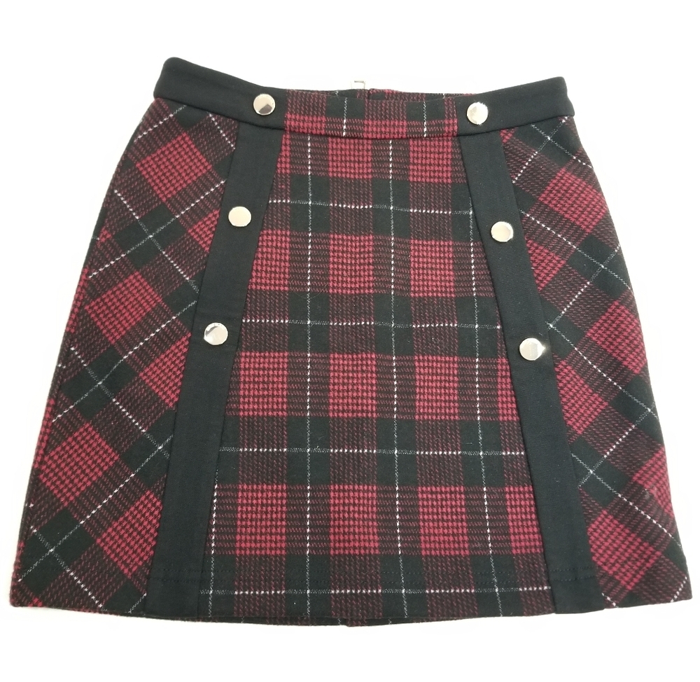 River Island Red and Black A-Line Mini Skirt little girl size 7 (C5)